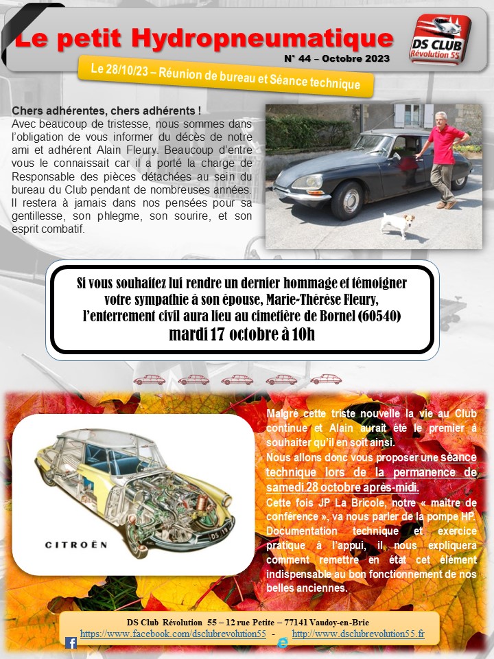 DSClub Revolution 55 - , Club Citroën DS ID